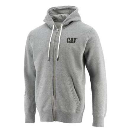 Caterpillar Foundation Fz Dm Hooded Sweatshirt - Mens Hoodies - Dark Grey - NZ (246CDRKPL)